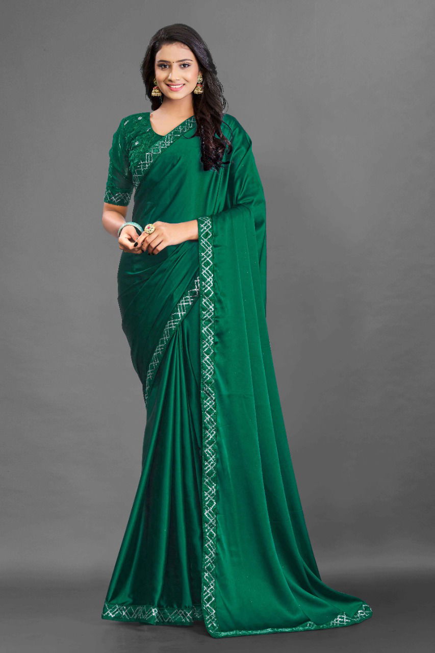 S 2042 Festive Party Wear Satin Silk Fancy Designer Saree Collection